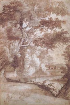 Claude Lorrain River View with Trees (mk17) oil painting image